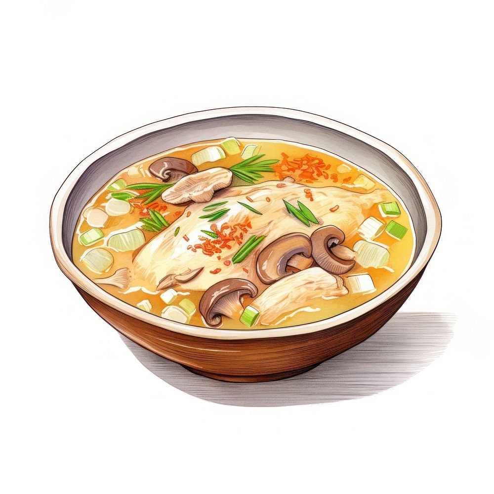 Samgyetang soup food meal dish. AI generated Image by rawpixel.