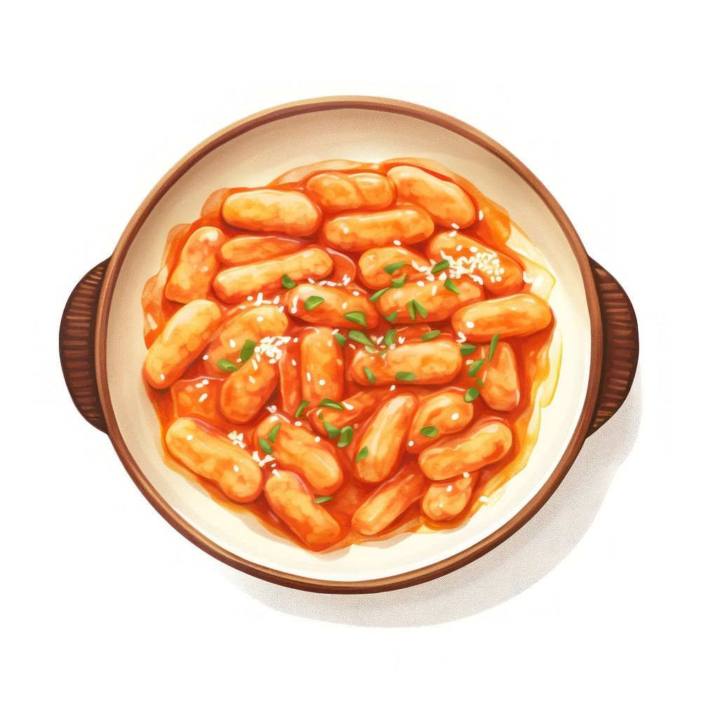 Tteokbokki food meal dish. AI generated Image by rawpixel.