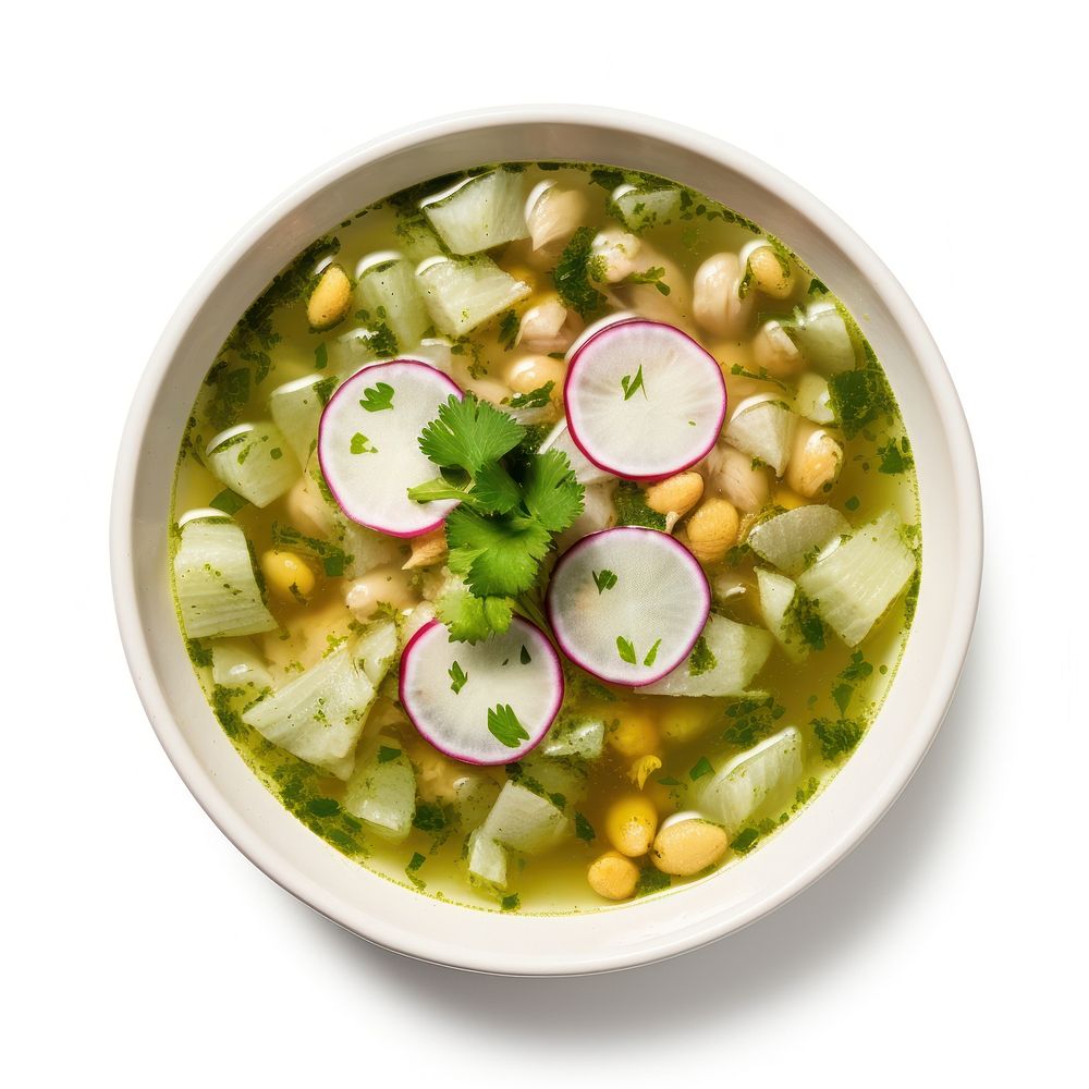 Green pozole food soup meal. AI generated Image by rawpixel.
