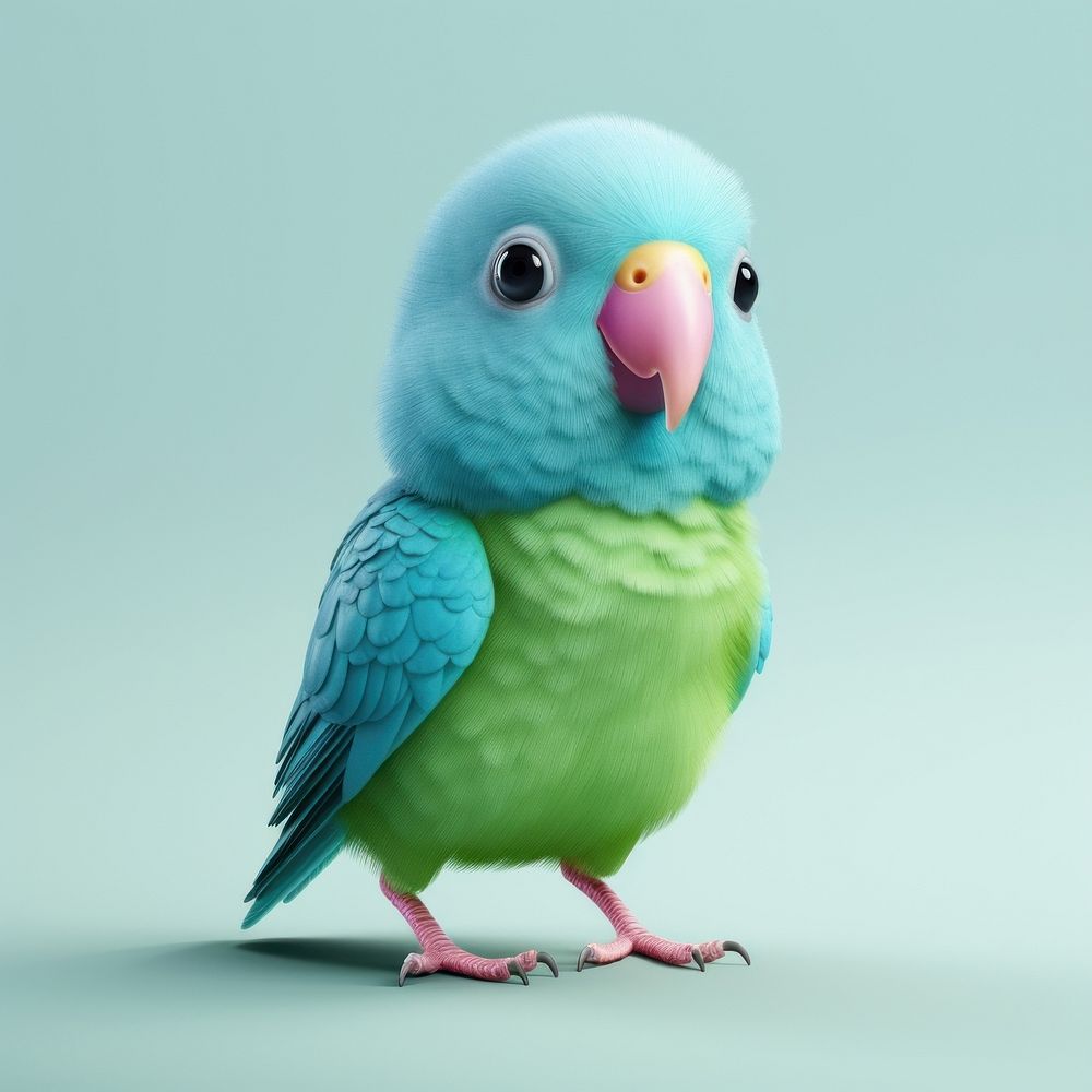 Parrot animal bird budgerigar. AI generated Image by rawpixel.