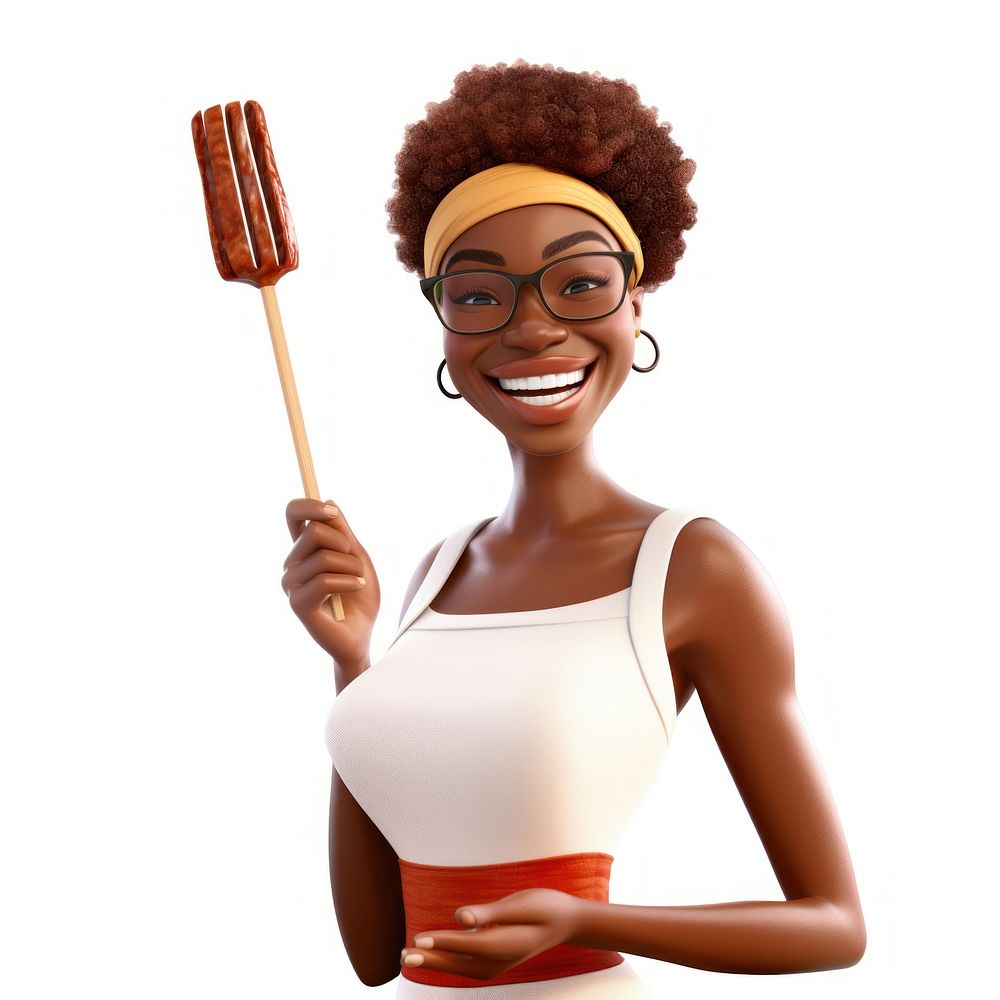 Cheerful cartoon adult smile. AI generated Image by rawpixel.