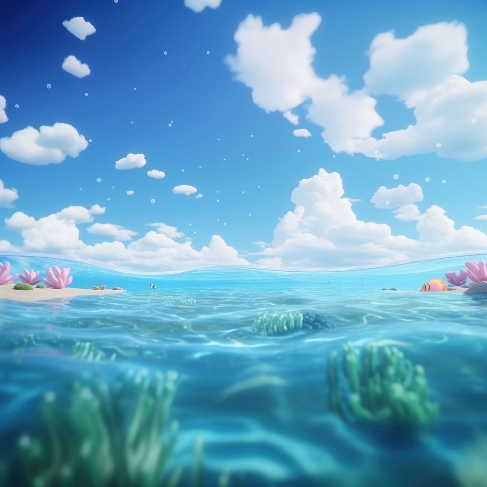 Ocean outdoors nature summer. AI generated Image by rawpixel.