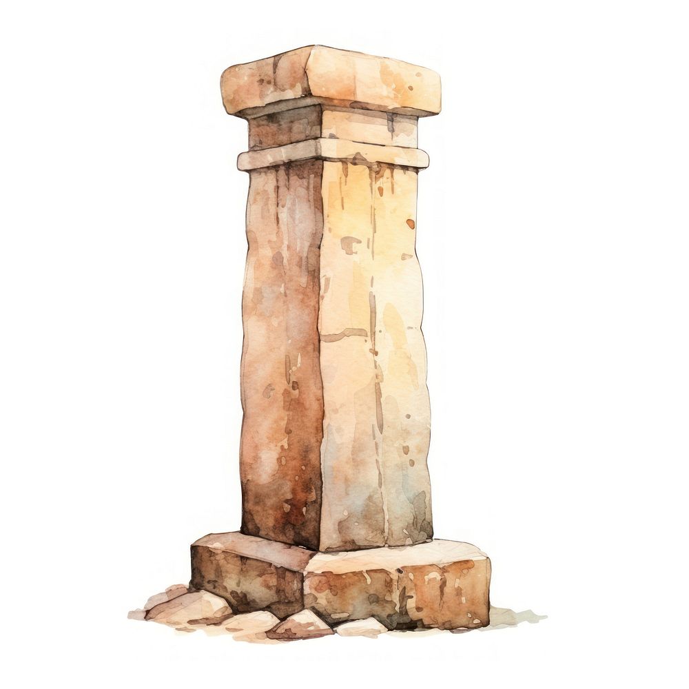 Architecture ancient column pillar. AI generated Image by rawpixel.