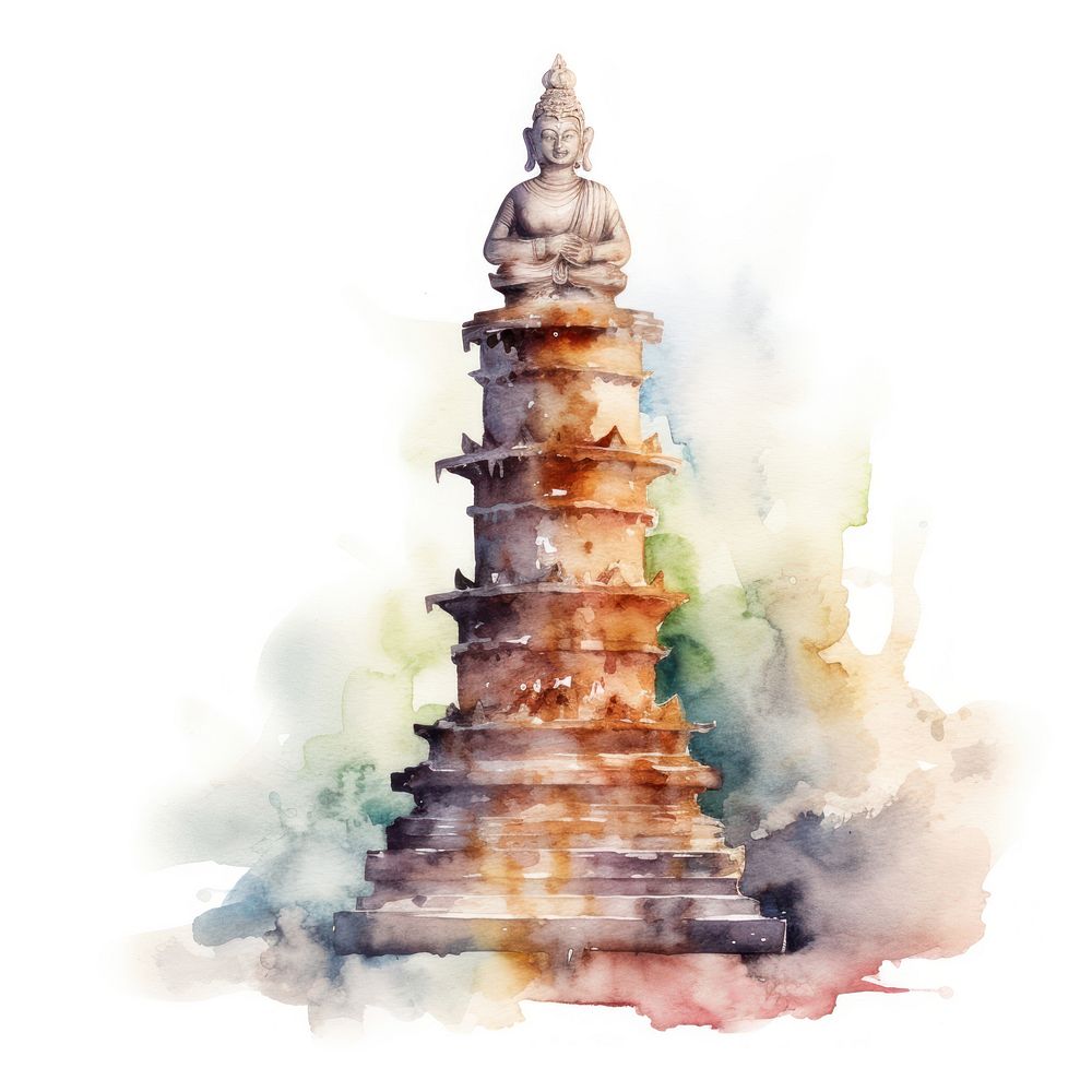 Architecture building temple pagoda. AI generated Image by rawpixel.