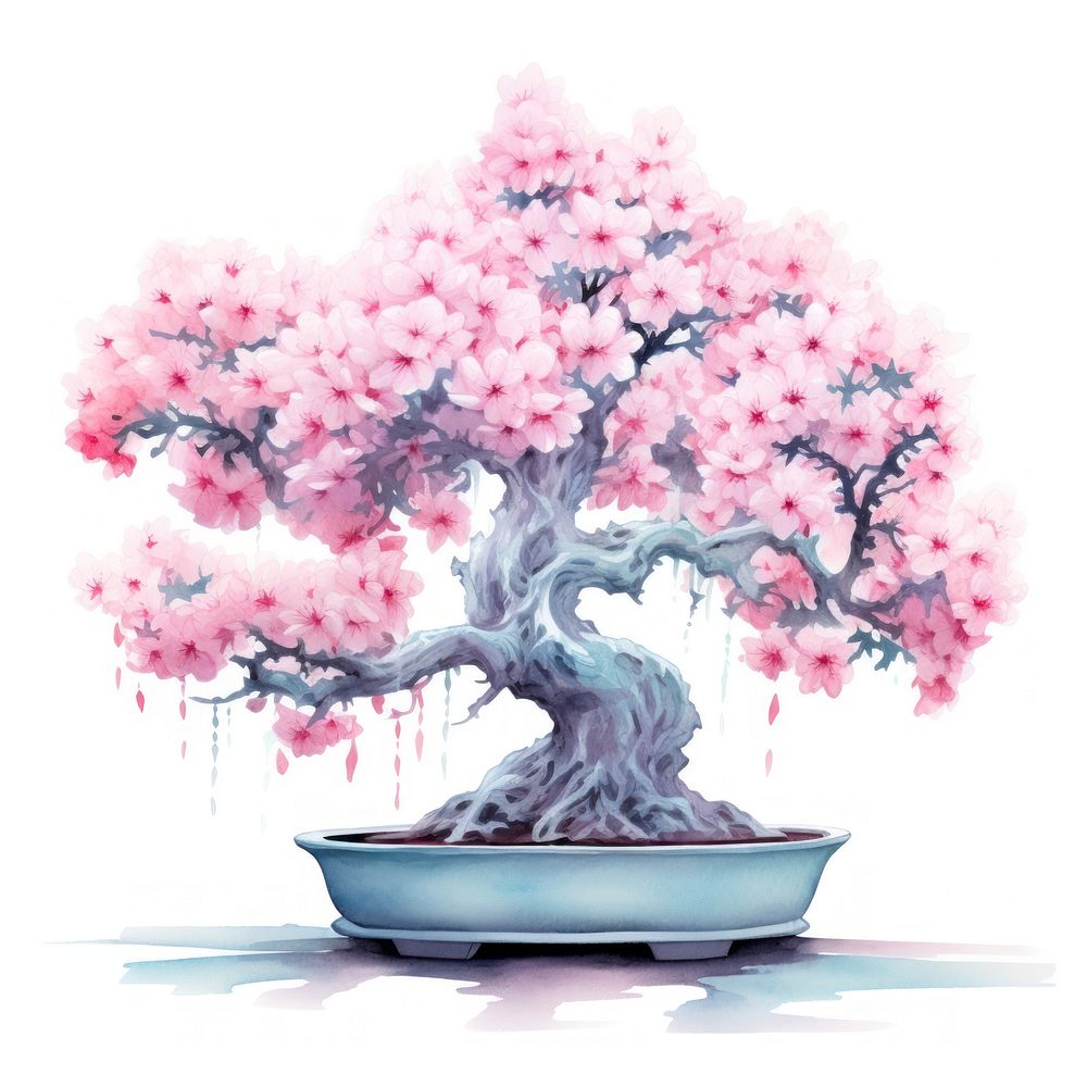 Bonsai blossom flower plant. AI generated Image by rawpixel.
