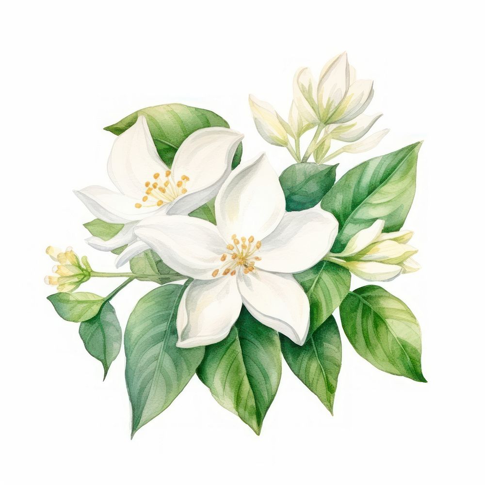 Blossom flower plant white. AI generated Image by rawpixel.