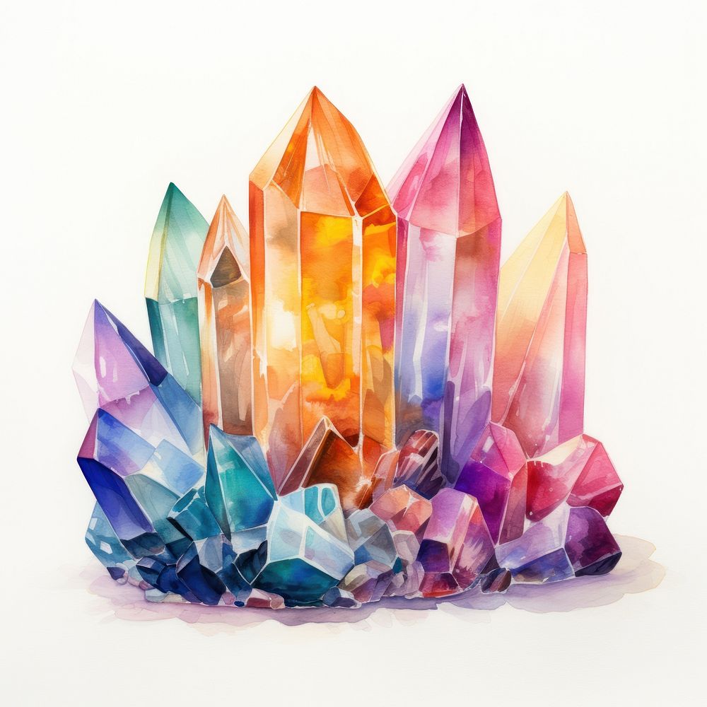 Crystal jewelry quartz accessories. AI generated Image by rawpixel.