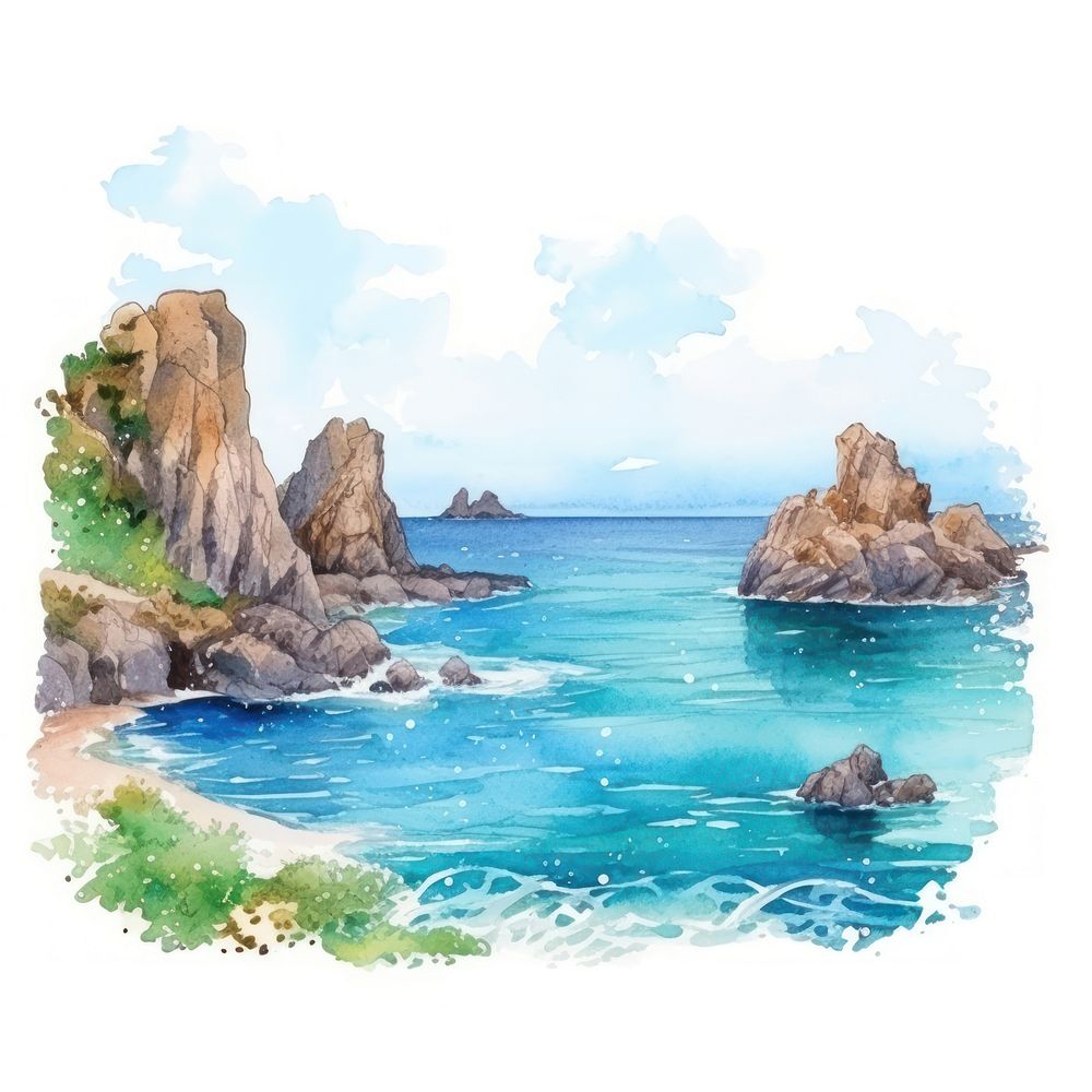 Sea outdoors nature beach. AI generated Image by rawpixel.