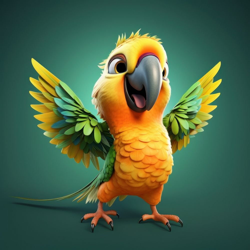 Parrot animal bird beak. AI generated Image by rawpixel.