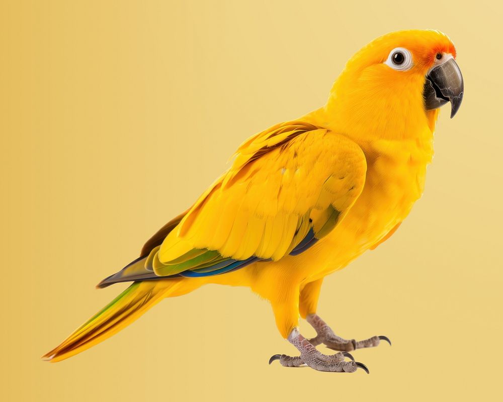 Parrot animal yellow bird. AI generated Image by rawpixel.