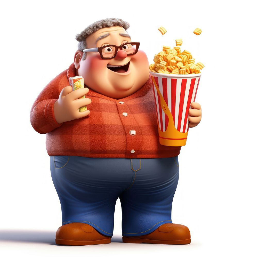 Popcorn cartoon snack food. AI generated Image by rawpixel.