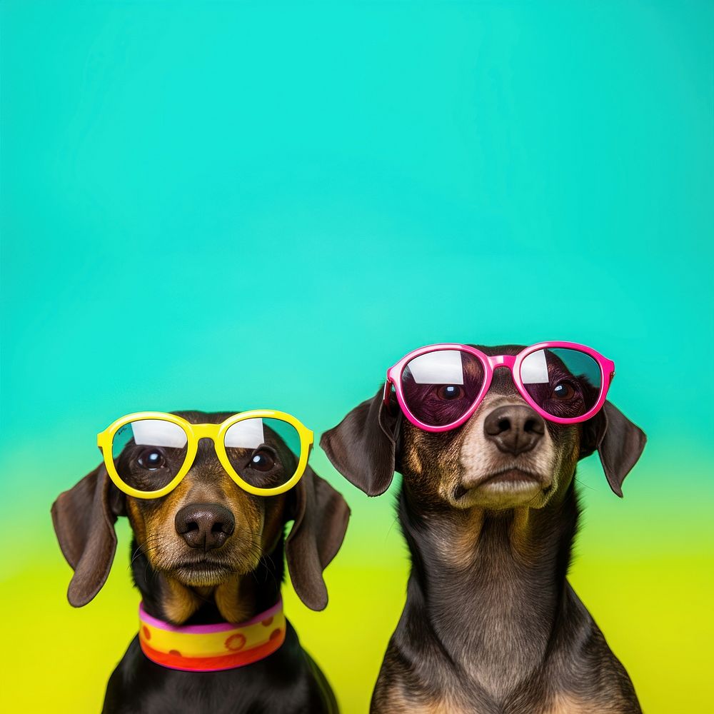 Glasses dog sunglasses animal. AI generated Image by rawpixel.