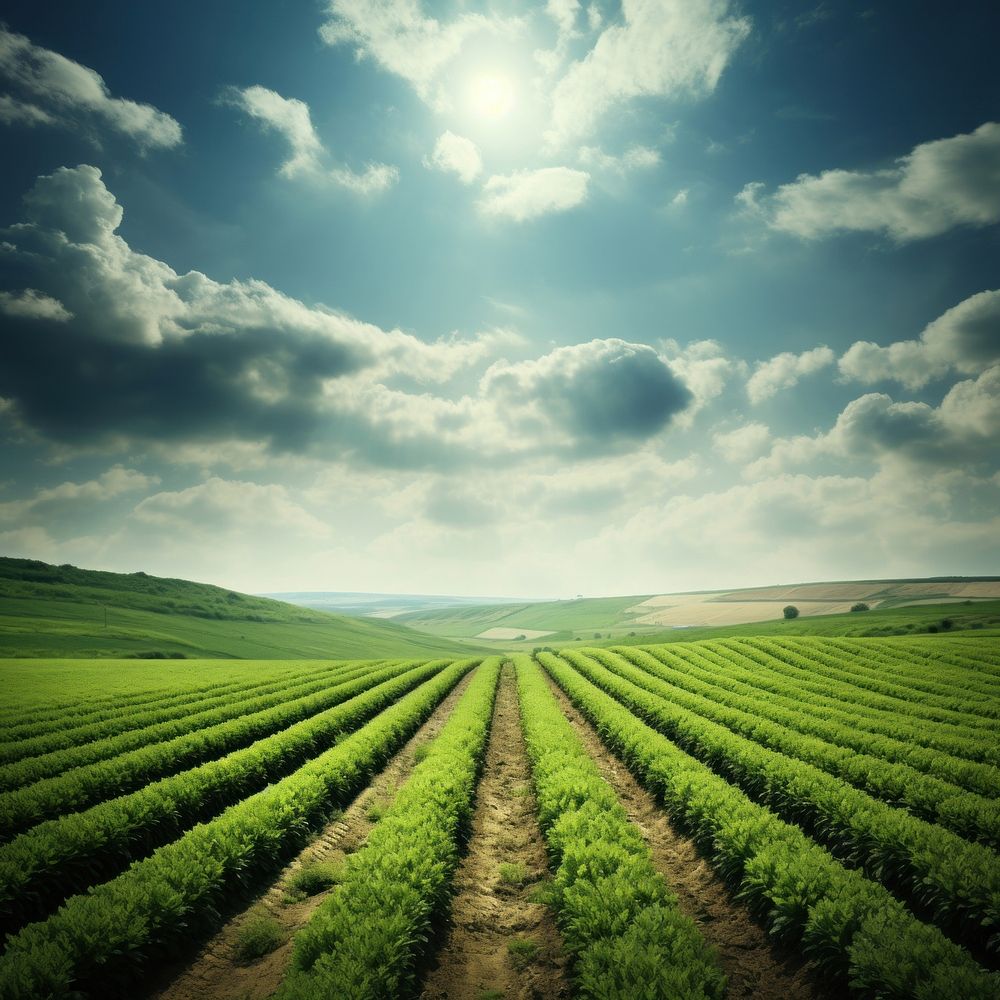 Field agriculture grassland outdoors. AI generated Image by rawpixel.