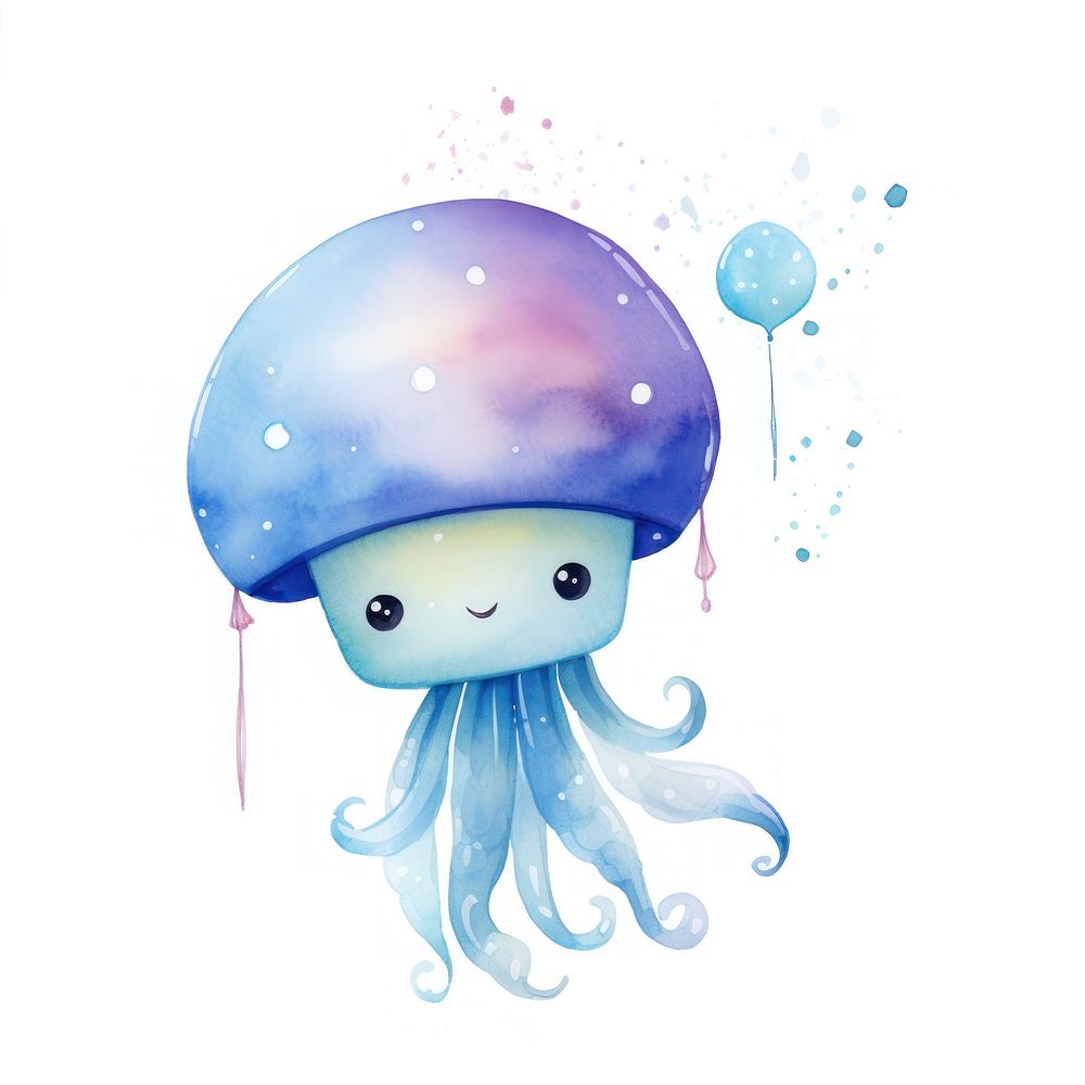Jellyfish cartoon invertebrate transparent. AI generated Image by rawpixel.