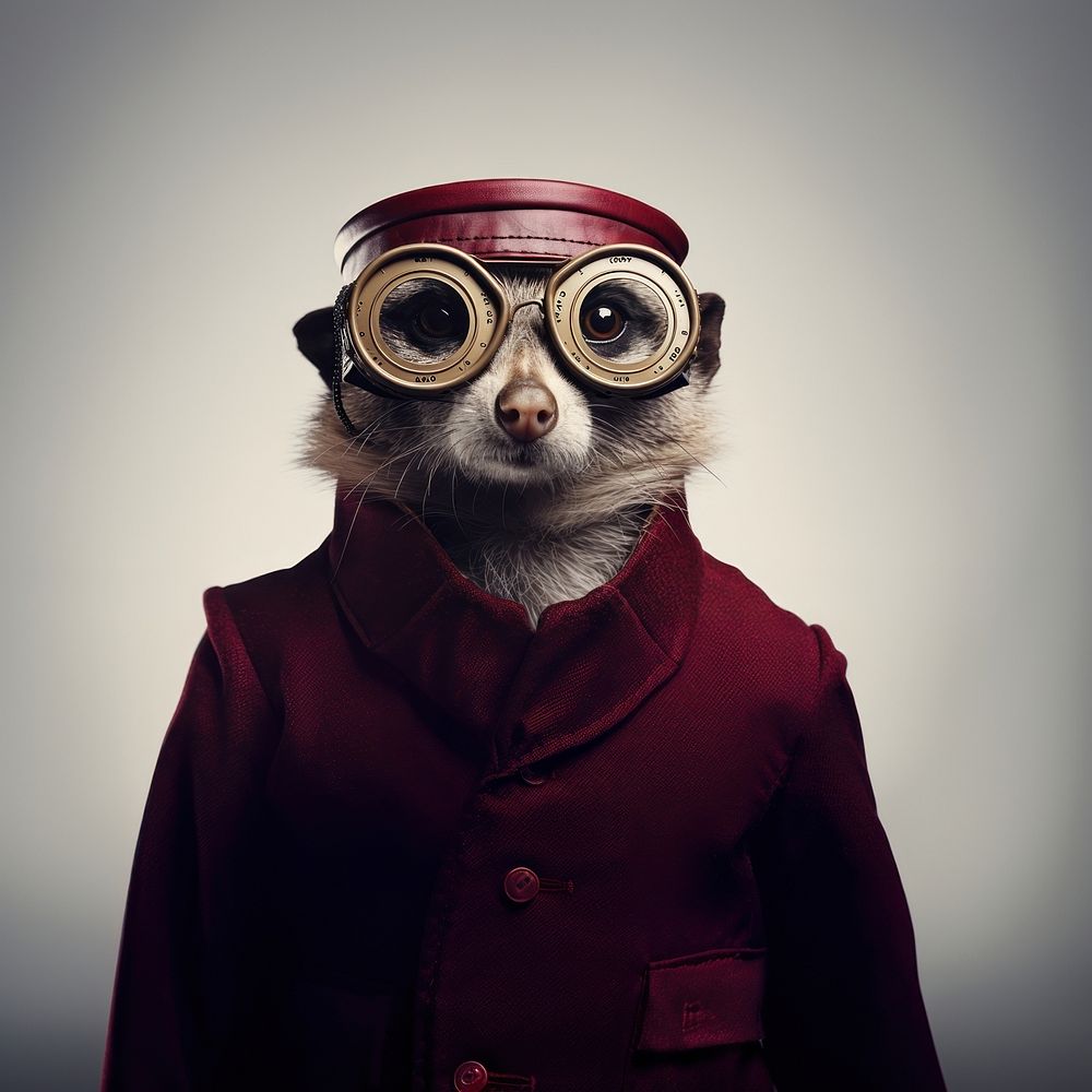 Portrait glasses animal adult. AI generated Image by rawpixel.
