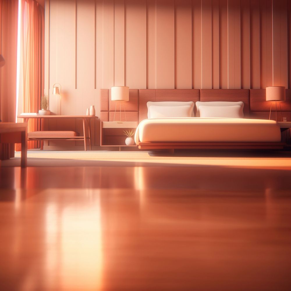 Hotel room architecture furniture. AI generated Image by rawpixel.