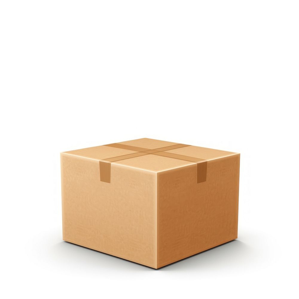 Cardboard box carton white background. AI generated Image by rawpixel.