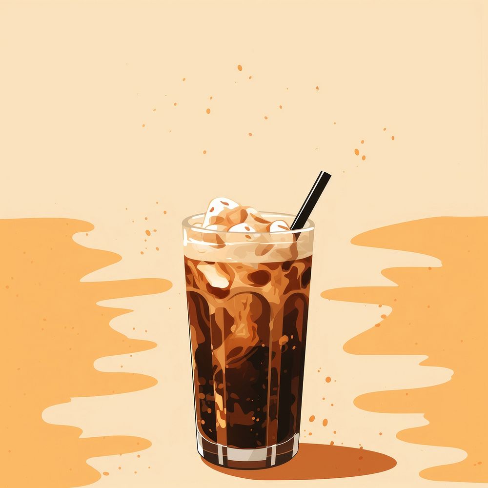 Drink refreshment iced coffee milkshake. 