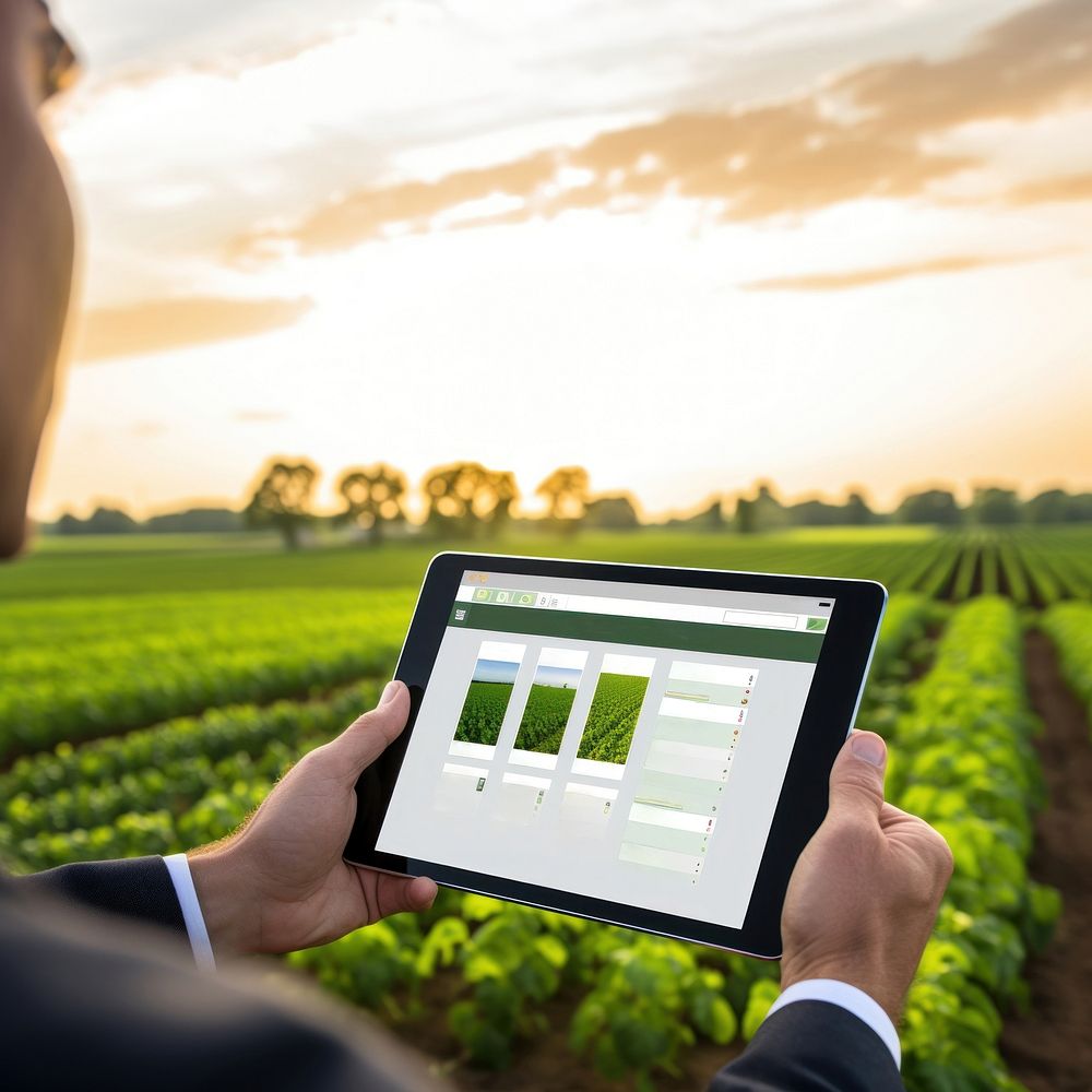 Screen agriculture outdoors computer. AI generated Image by rawpixel.