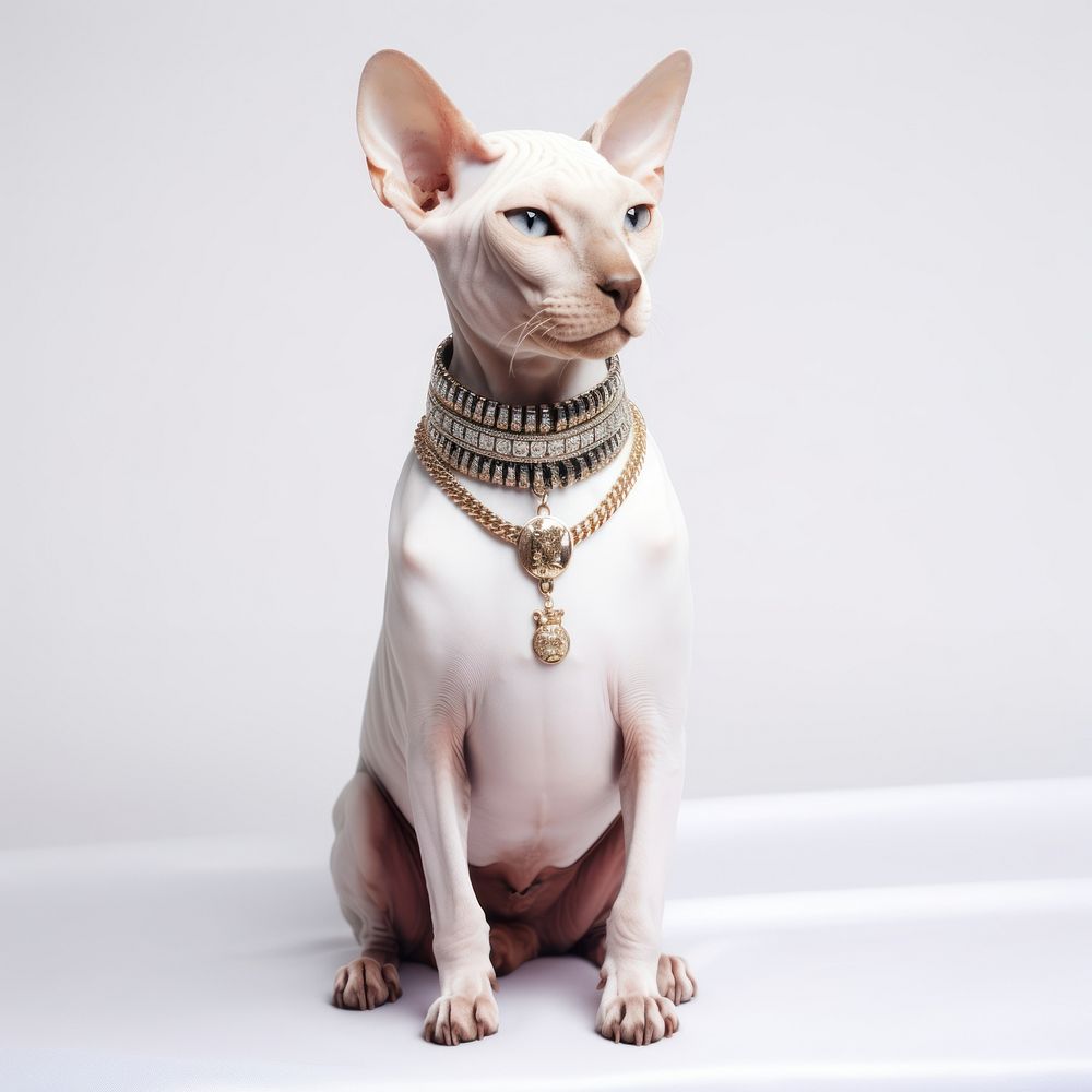 Necklace jewelry animal mammal. AI generated Image by rawpixel.