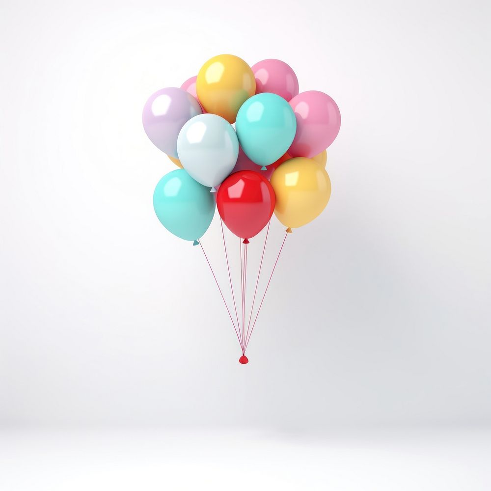 Balloon white background anniversary celebration. AI generated Image by rawpixel.