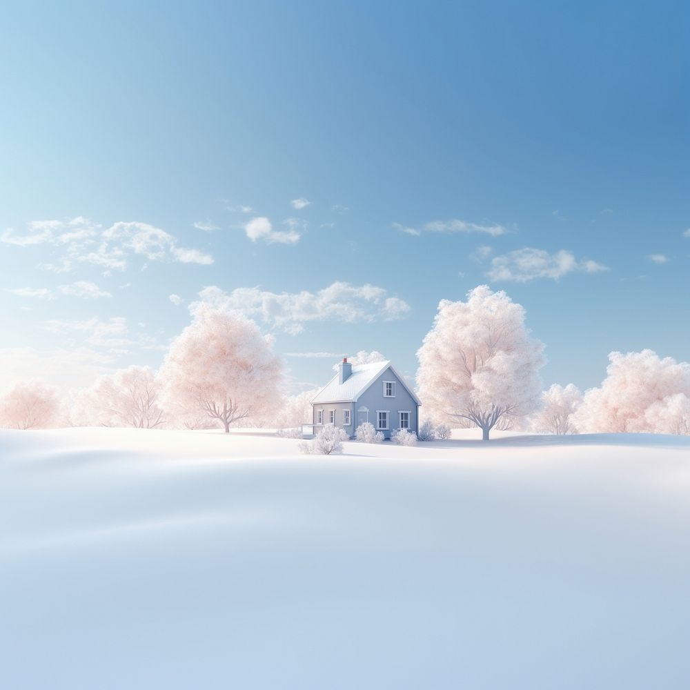 Winter landscape outdoors nature. AI generated Image by rawpixel.