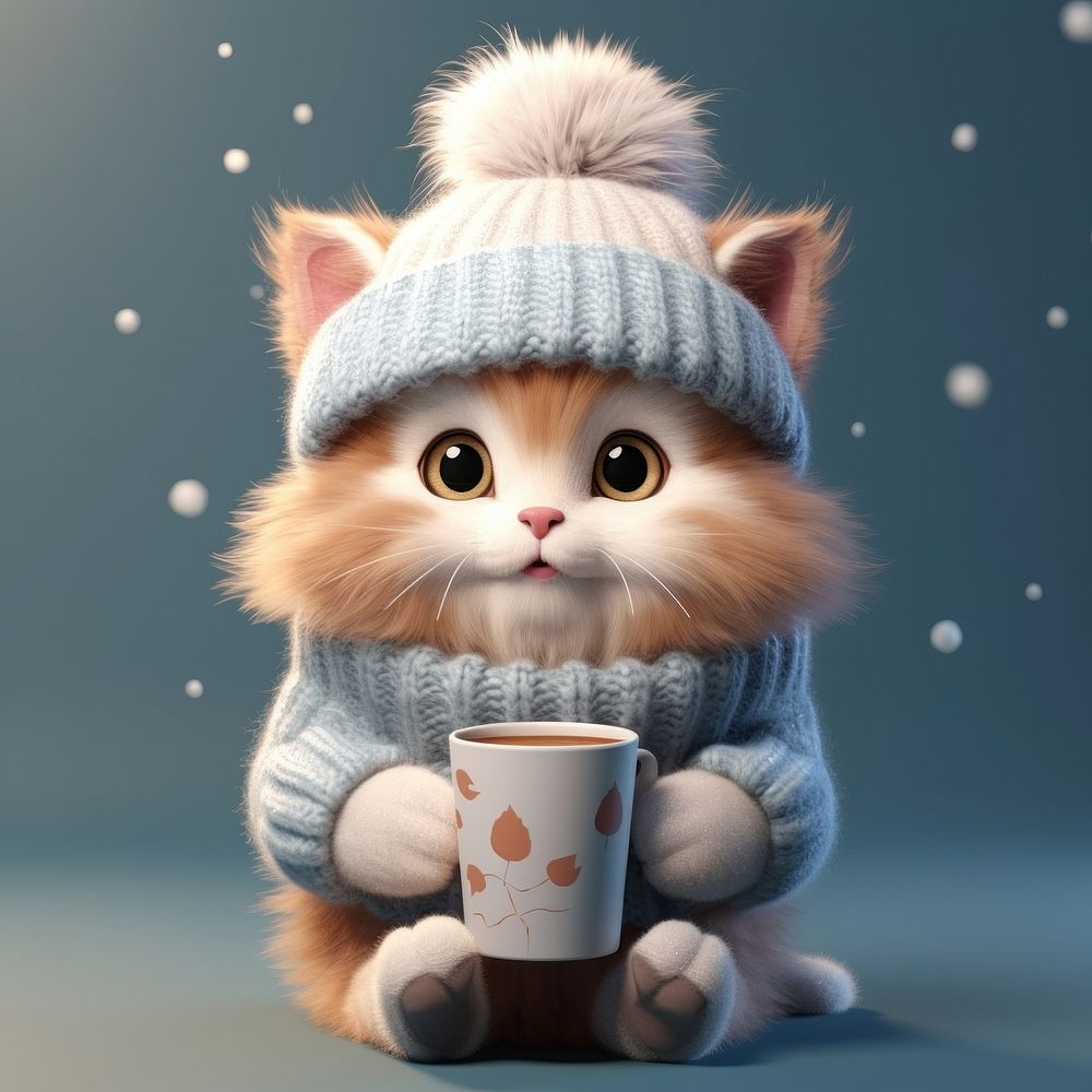 Mammal animal kitten winter. AI generated Image by rawpixel.