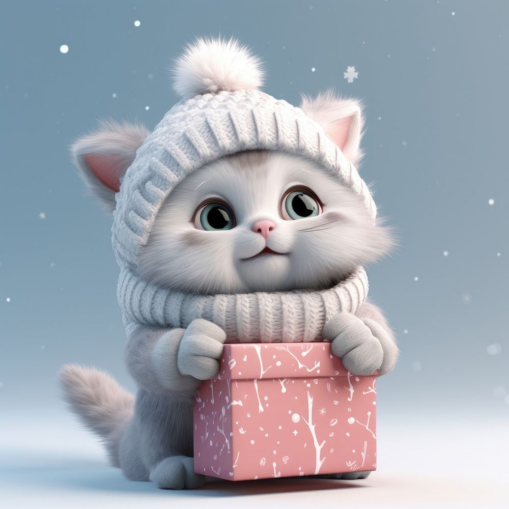 Mammal kitten winter cute. AI generated Image by rawpixel.