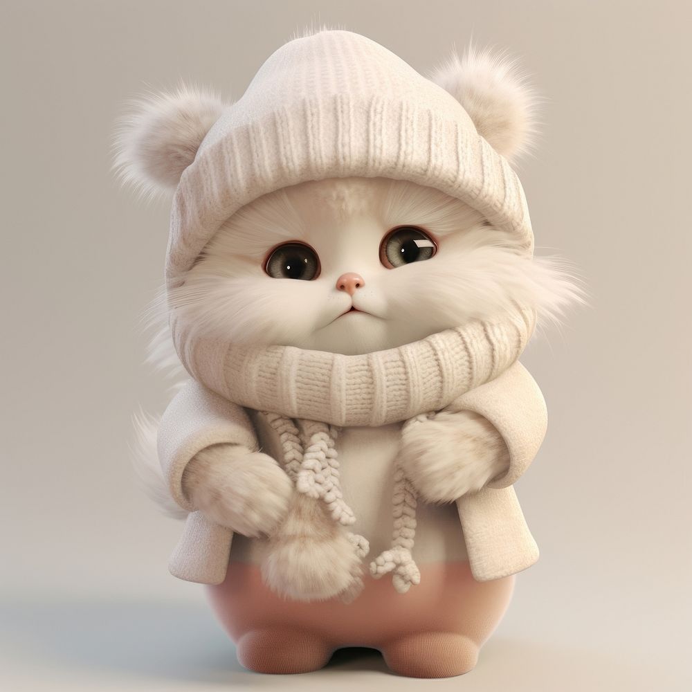 Mammal winter cute toy. AI generated Image by rawpixel.