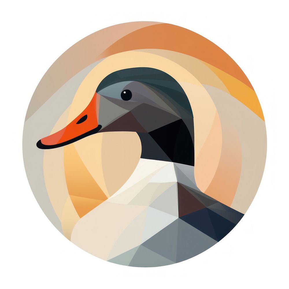 Duck animal circle nature. AI generated Image by rawpixel.