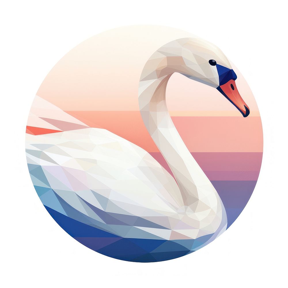 Swan outdoors animal circle. AI generated Image by rawpixel.