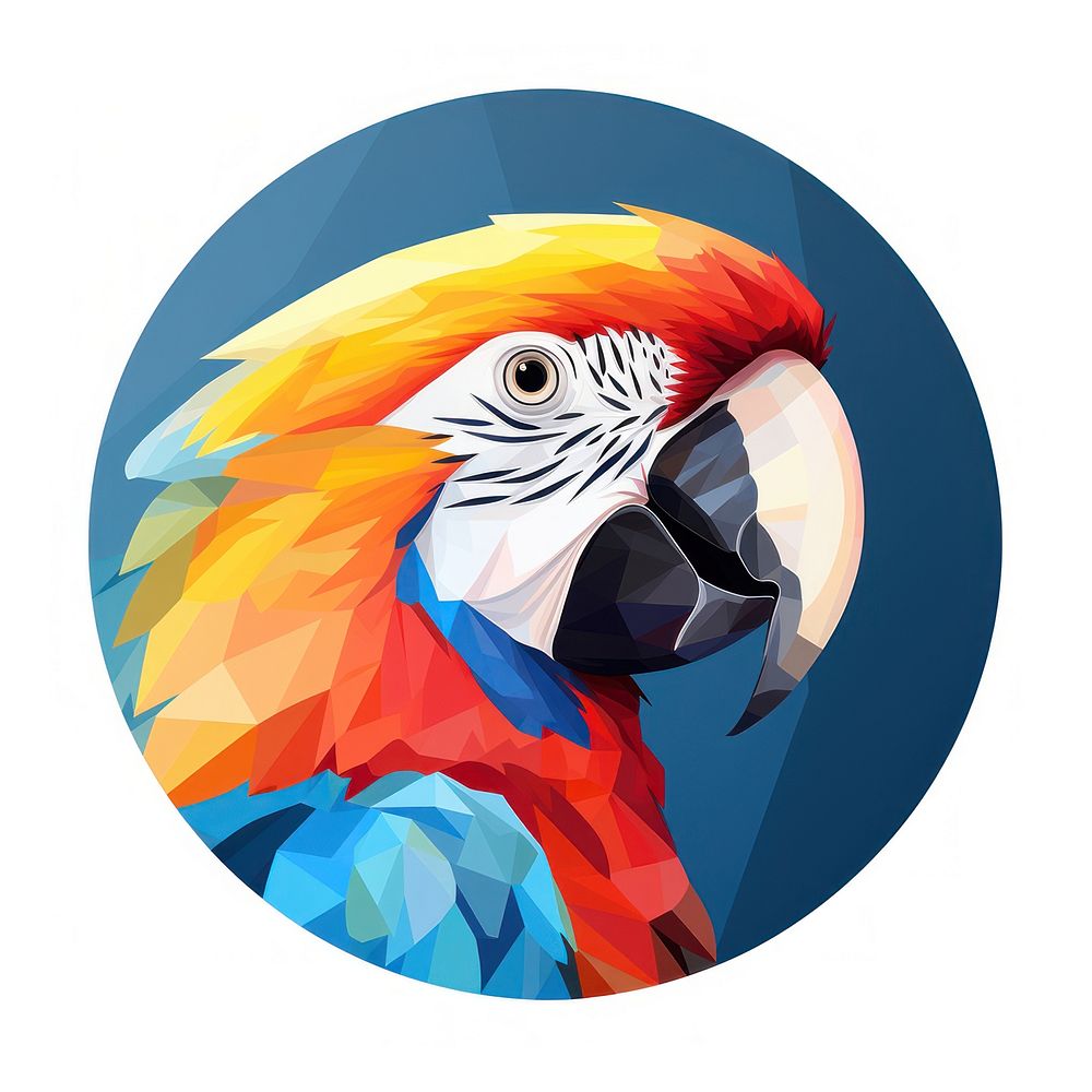 Parrot animal circle bird. AI generated Image by rawpixel.