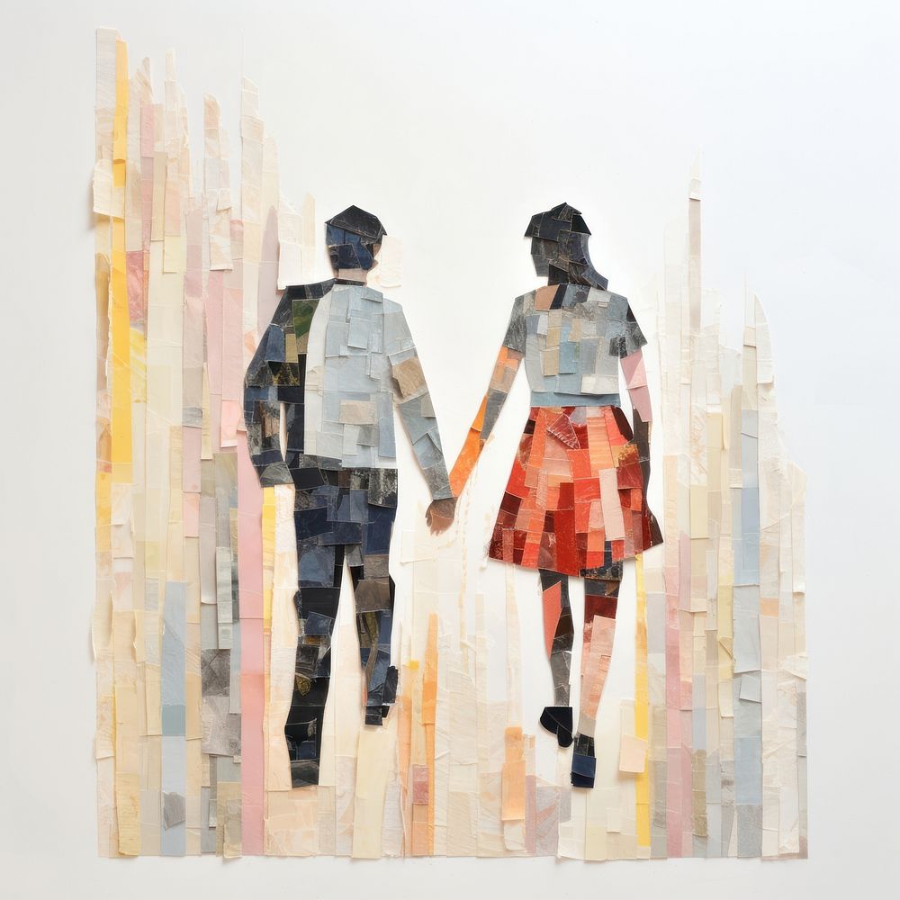 Painting adult art togetherness. AI generated Image by rawpixel.