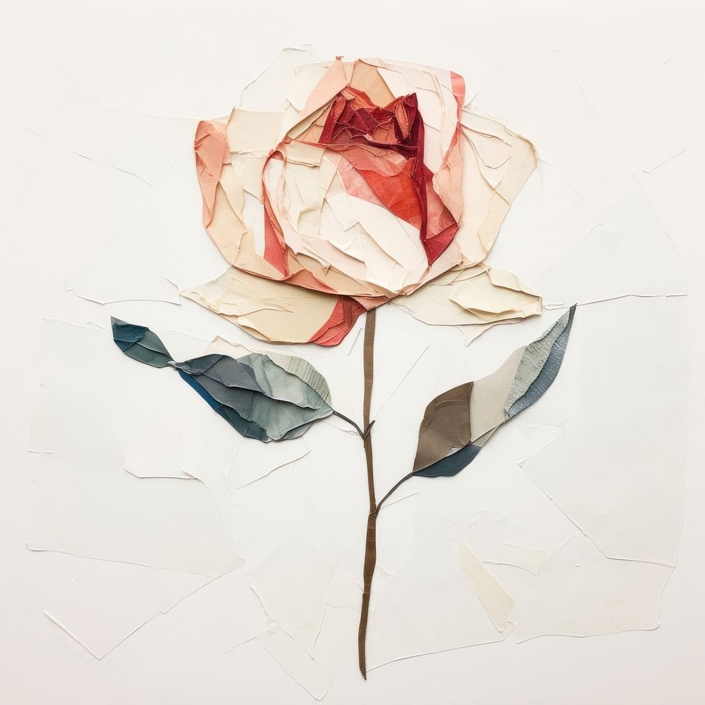 Rose art painting drawing. AI generated Image by rawpixel.