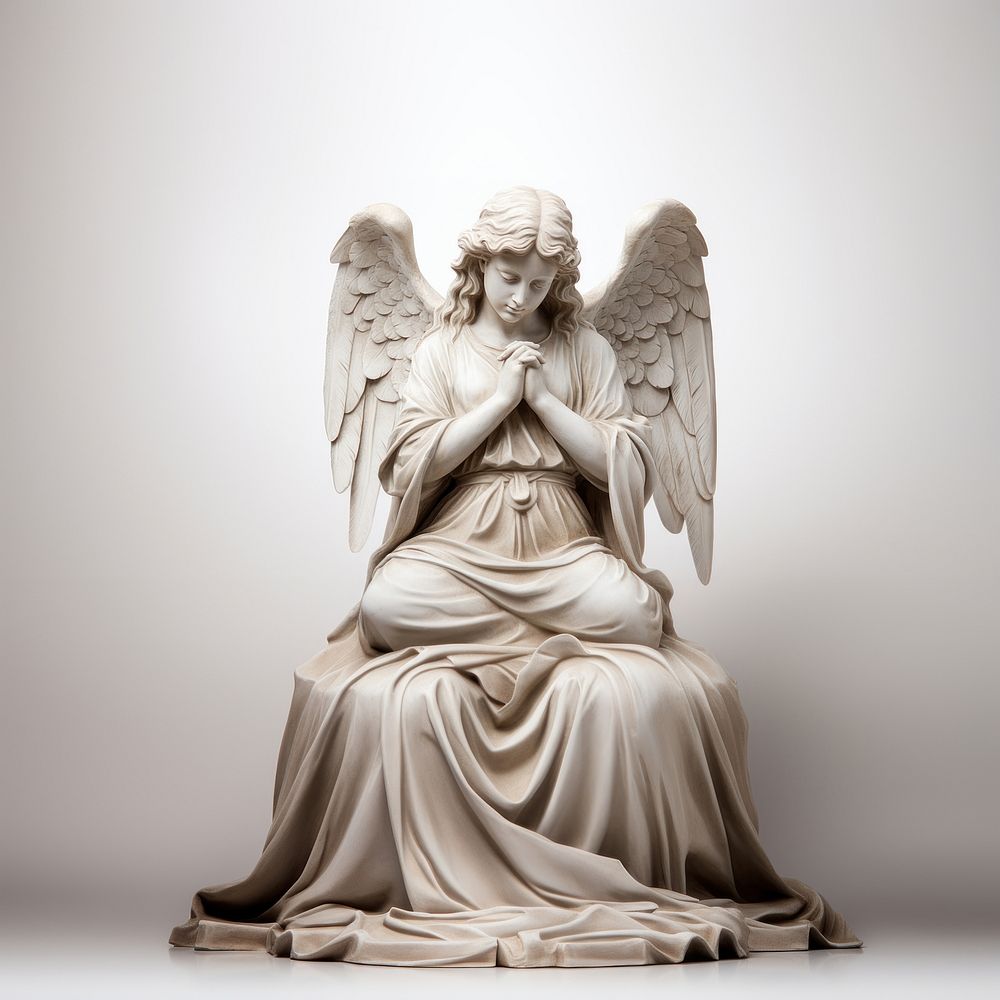 Angel statue white art. 