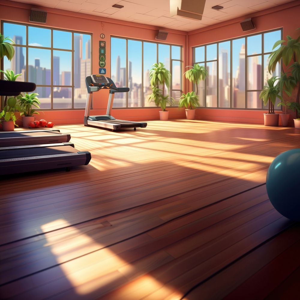 Gym flooring hardwood sports. AI generated Image by rawpixel.