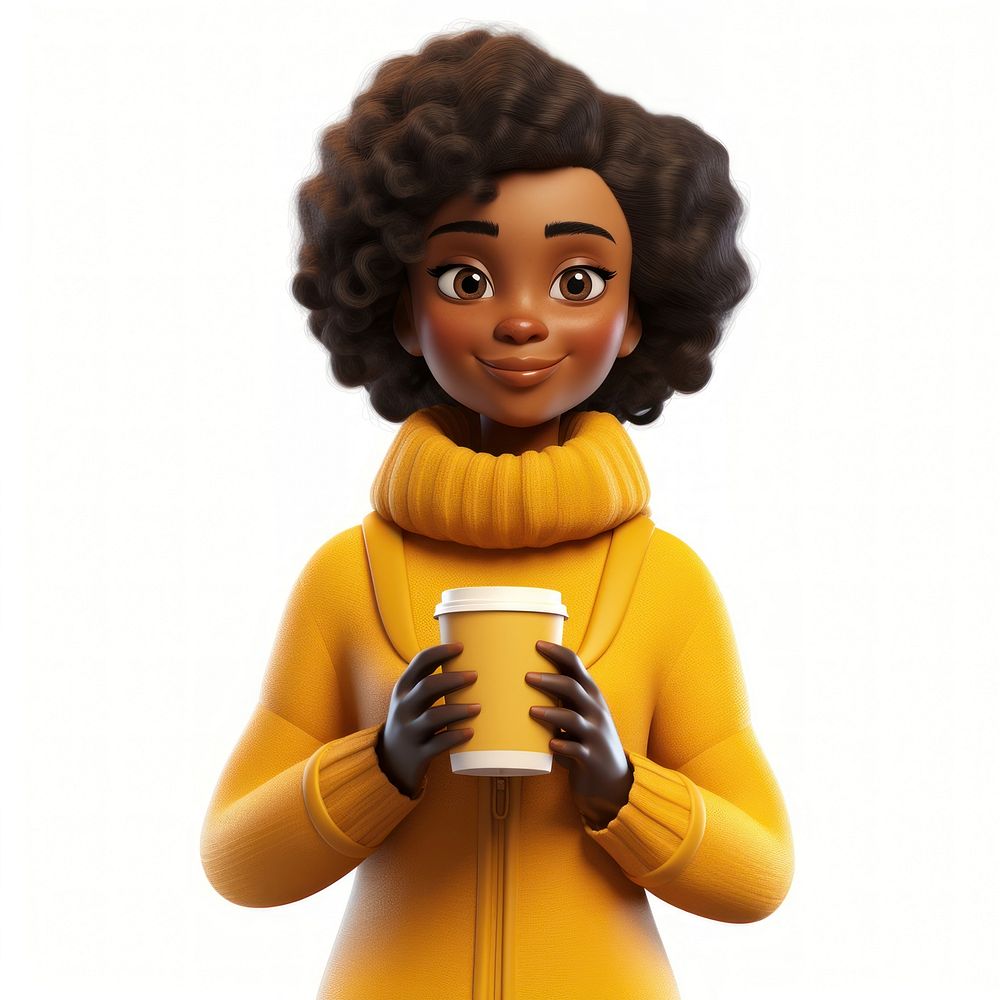 Cup sweater smiling holding. AI generated Image by rawpixel.