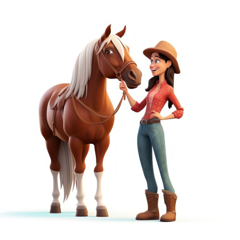 Horse cartoon mammal animal. AI generated Image by rawpixel.