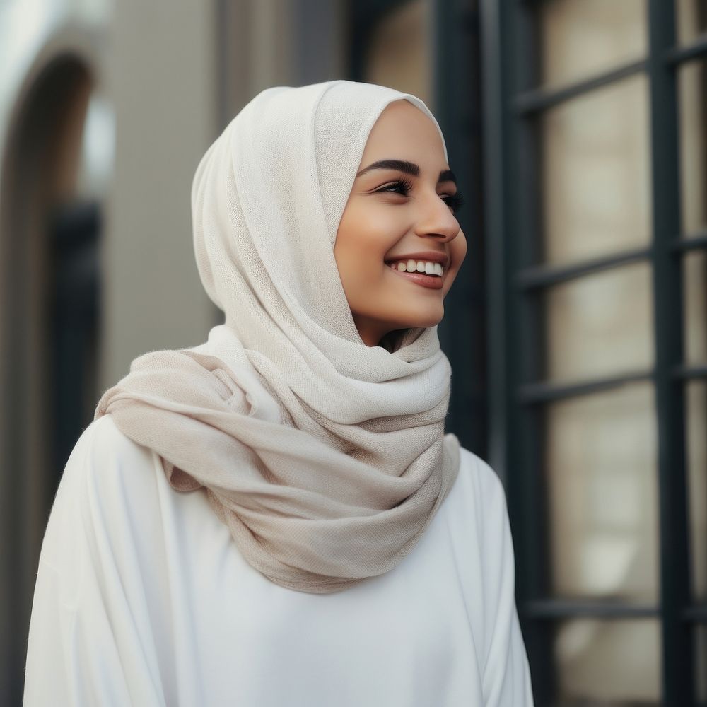 Outdoors hijab scarf adult. AI generated Image by rawpixel.
