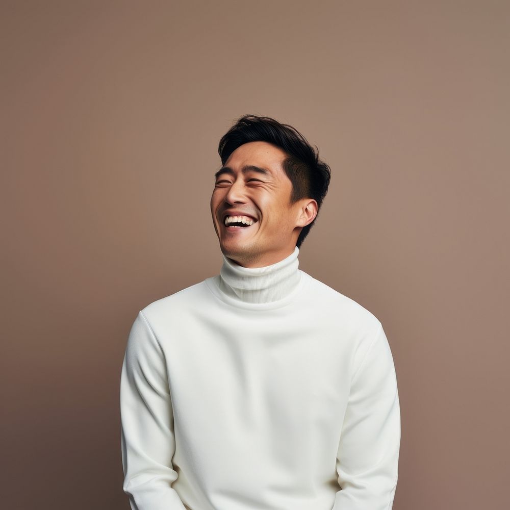 Laughing looking sweater adult. AI generated Image by rawpixel.