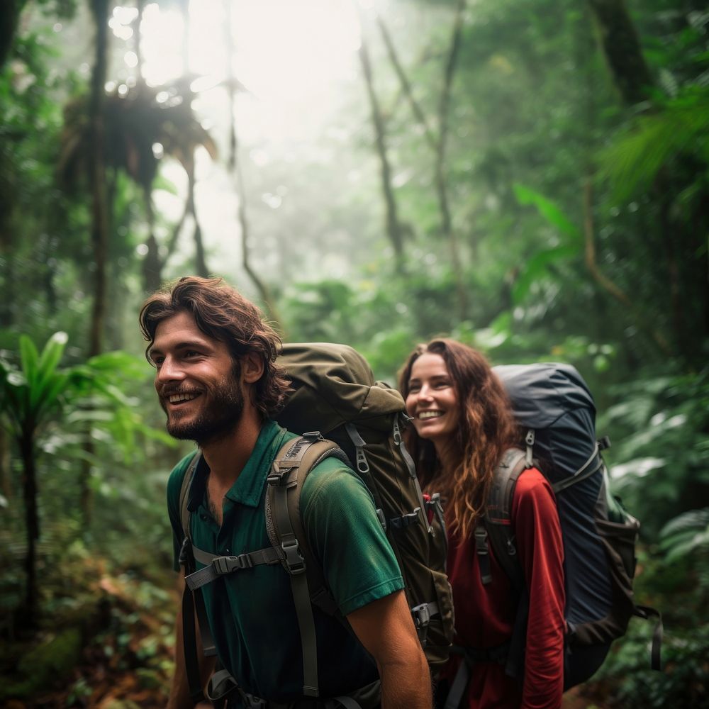 Adventure backpack outdoors nature. AI generated Image by rawpixel.
