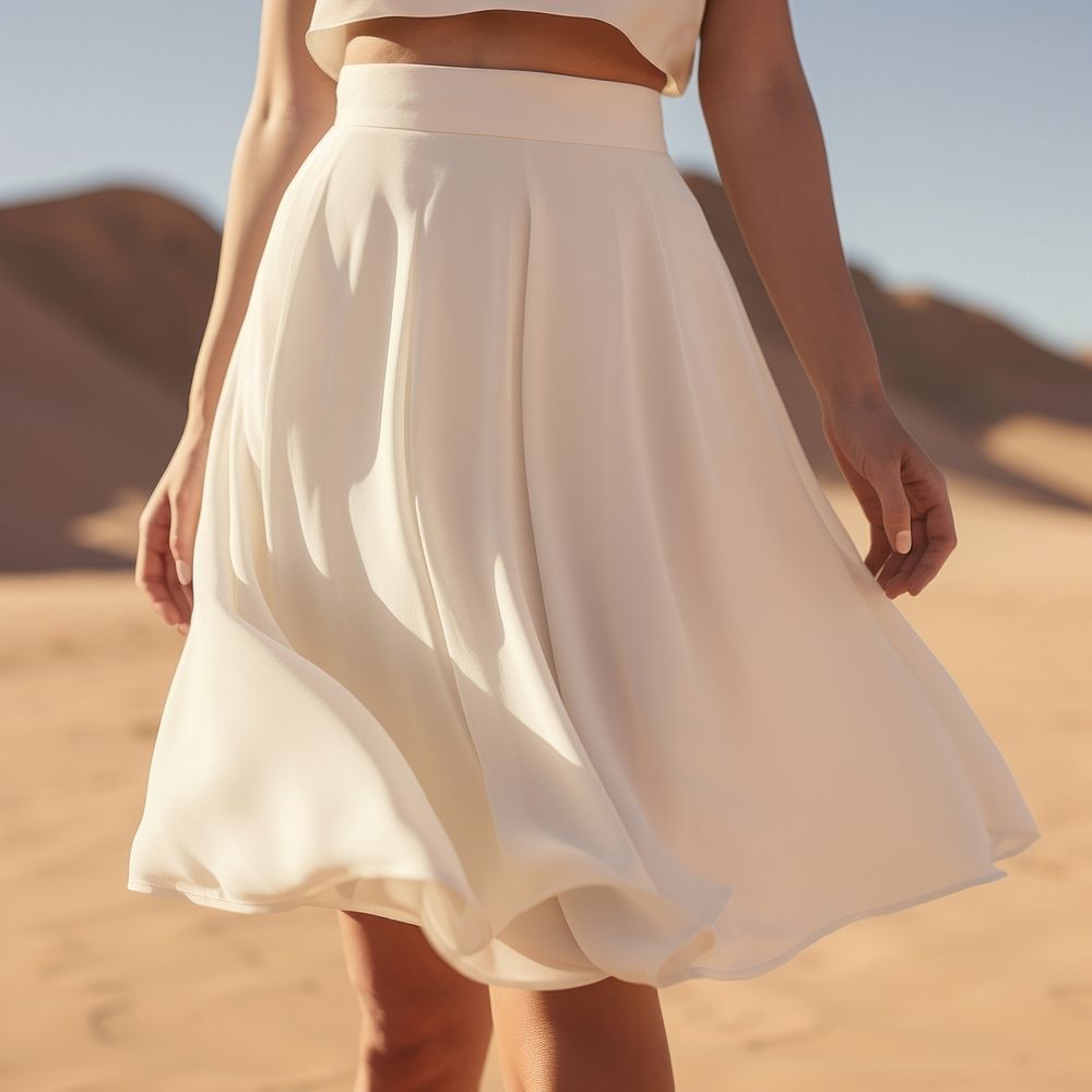 Skirt fashion dress white. AI generated Image by rawpixel.