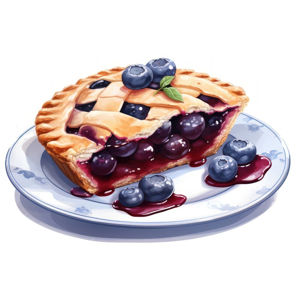 Blueberry dessert fruit plate. AI generated Image by rawpixel.