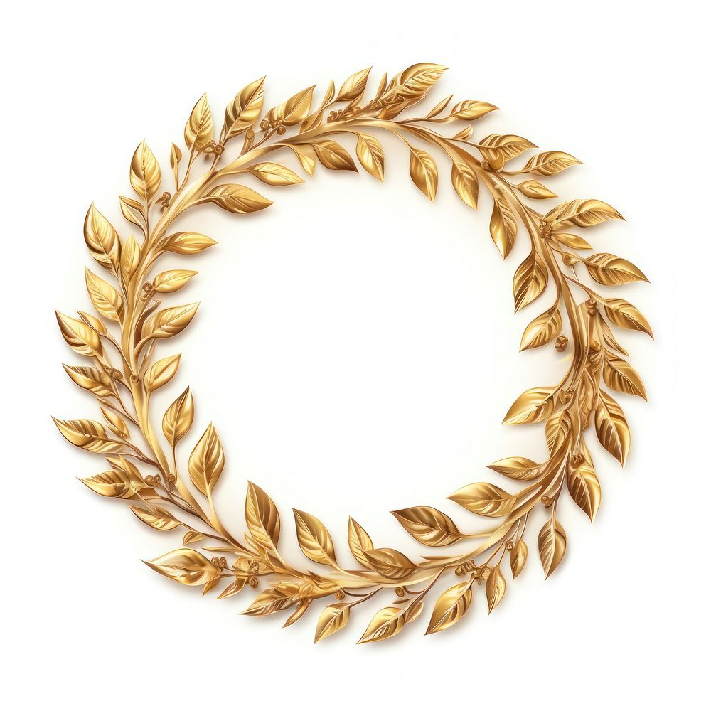 Gold jewelry white background accessories. AI generated Image by rawpixel.