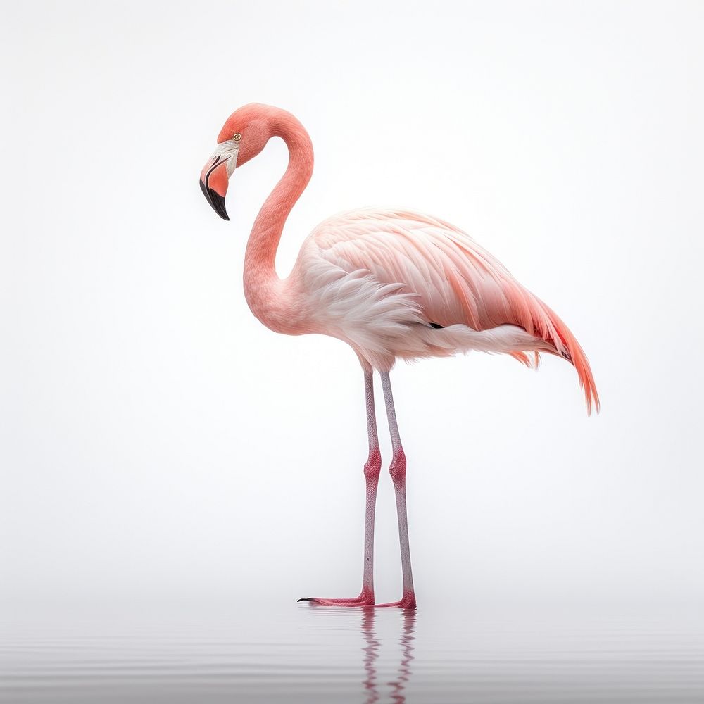 Flamingo animal bird spoonbill. AI generated Image by rawpixel.