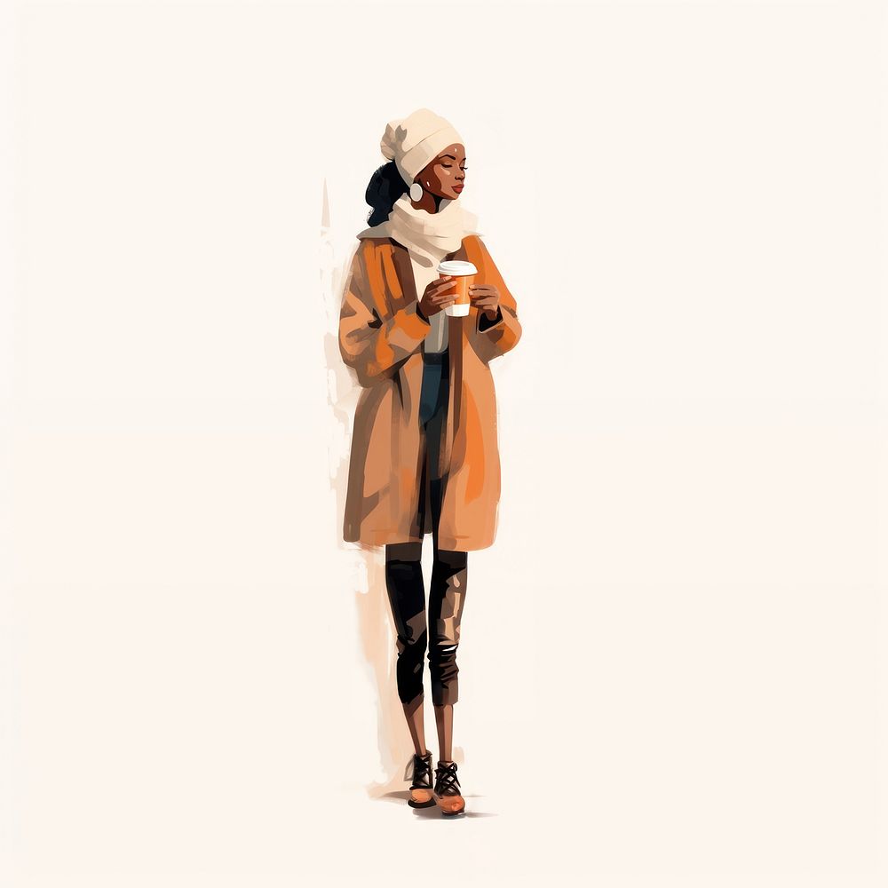 Adult woman coat outerwear. AI generated Image by rawpixel.