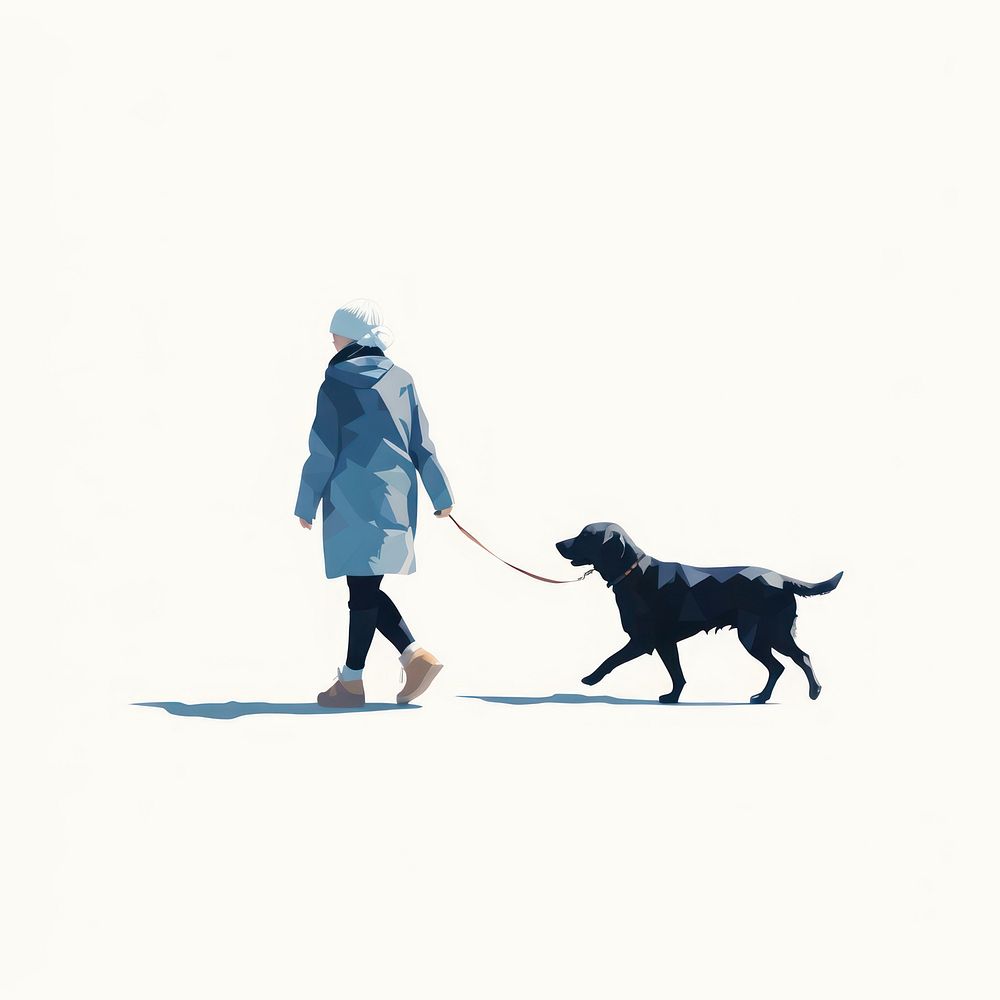 Walking dog animal mammal. AI generated Image by rawpixel.
