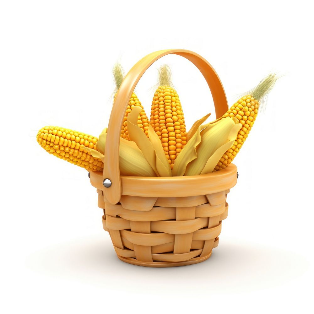 Basket corn plant food. AI generated Image by rawpixel.