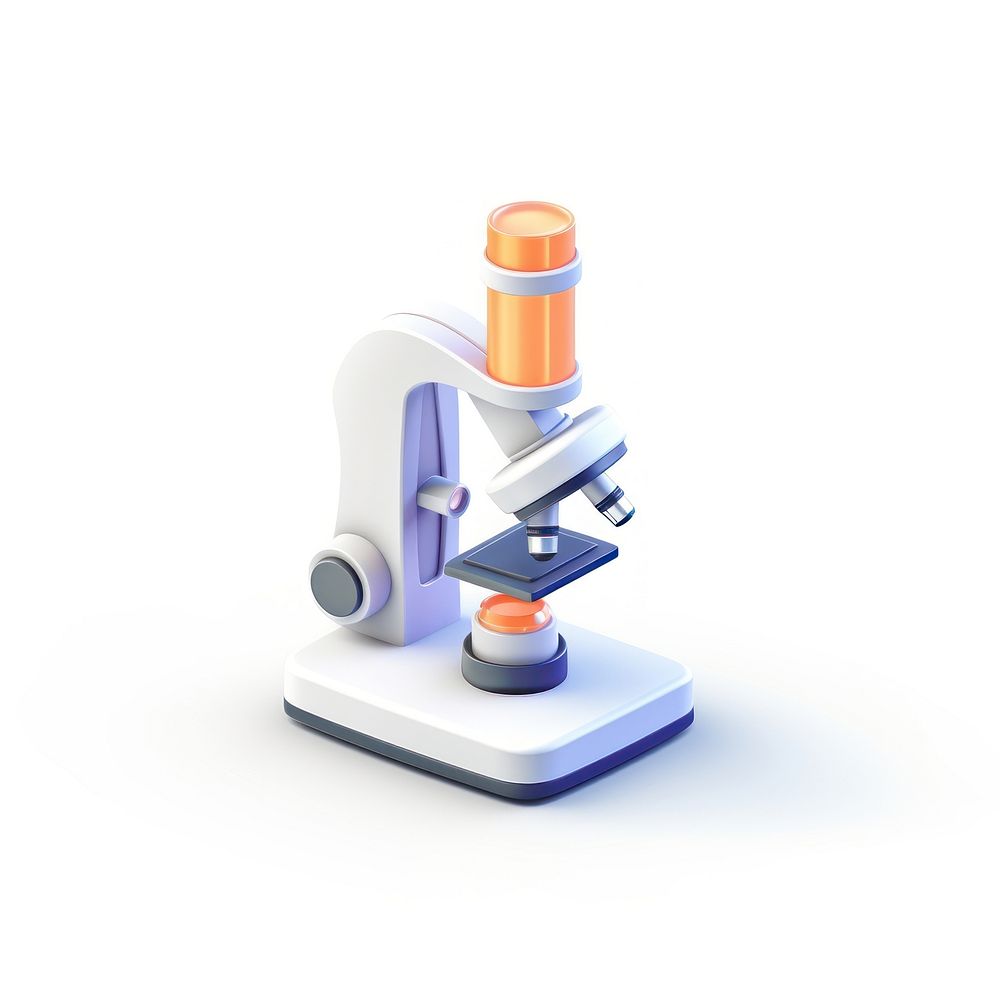 Microscope white background magnification technology. AI generated Image by rawpixel.
