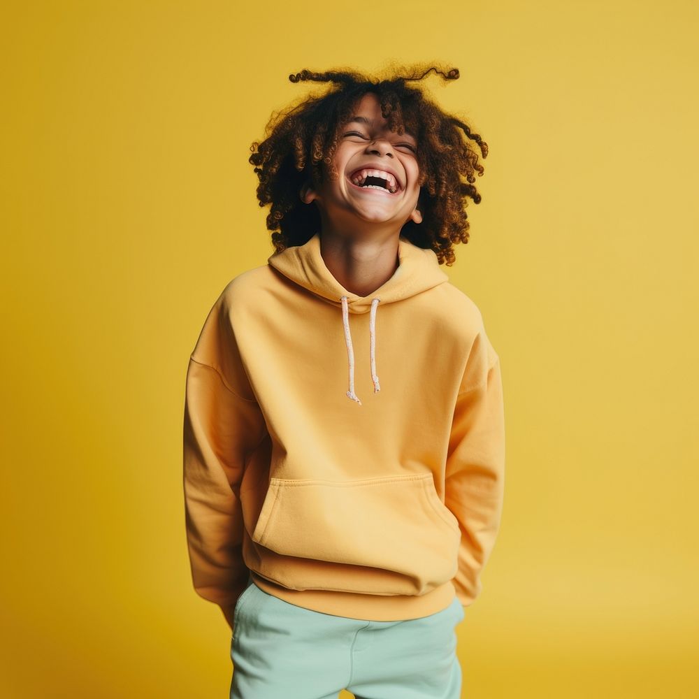 Laughing sweatshirt sweater excitement. AI generated Image by rawpixel.
